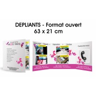 DEPLIANT 63 X 21 CM