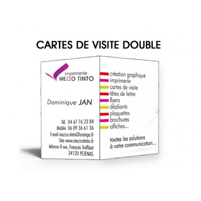 Cartes de visite double