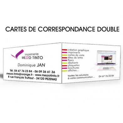 CARTE DE CORRESPONDANCE DOUBLE