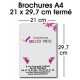 BROCHURE 21 X 29,7 CM Sans couverture