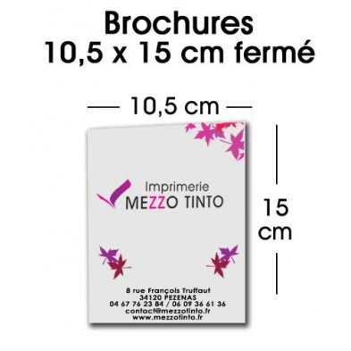 BROCHURE 10,5 X 15 CM Sans couverture