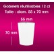 GOBELET 12 CL - Impression QUADRI - taille