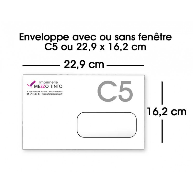 Impression D Enveloppes Format C5 Avec Ou Sans Fenetre