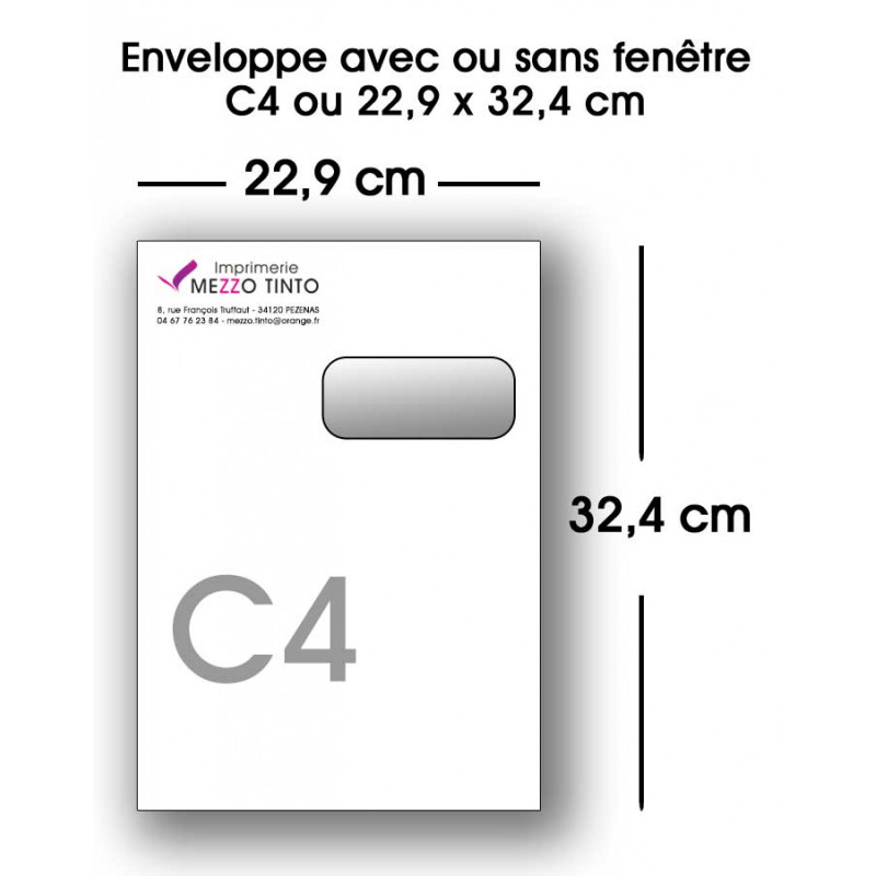Enveloppe C5 - 16,2 x 22,9 cm - Avec fenêtre
