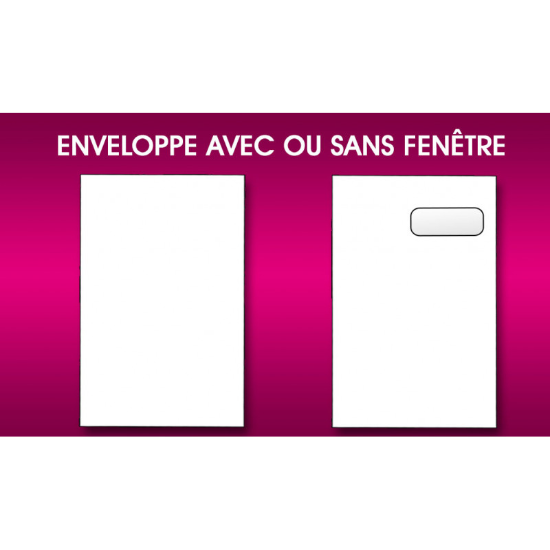 Impression d'enveloppes format C4, avec ou sans fenêtre