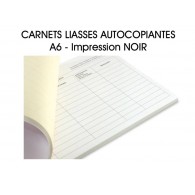 Carnet liasses autocopiantes A6 - Imp. Noir