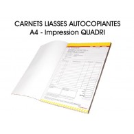 Carnet liasses autocopiantes A4 - Imp. Quadri