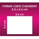 Format carte adhérent