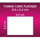 Carte PVC blanc